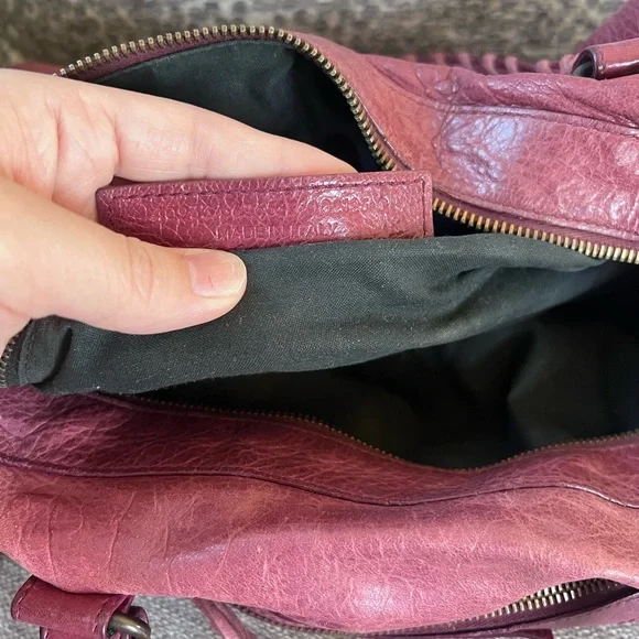 Balenciaga Vintage Motorcycle Twiggy City Burgundy Bag - Picture 10 of 11